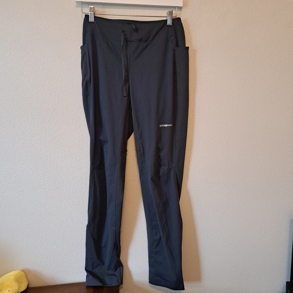 Patagonia Peak Mission Tights Womens Small Gray Running Hiking Leggings Pockets